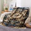 1Pc Compass Print Flannel Blanket, High Quality Comfortable for All Seasons, Home Decor, Warmth and Comfort, Perfect for Christmas Gifts W168