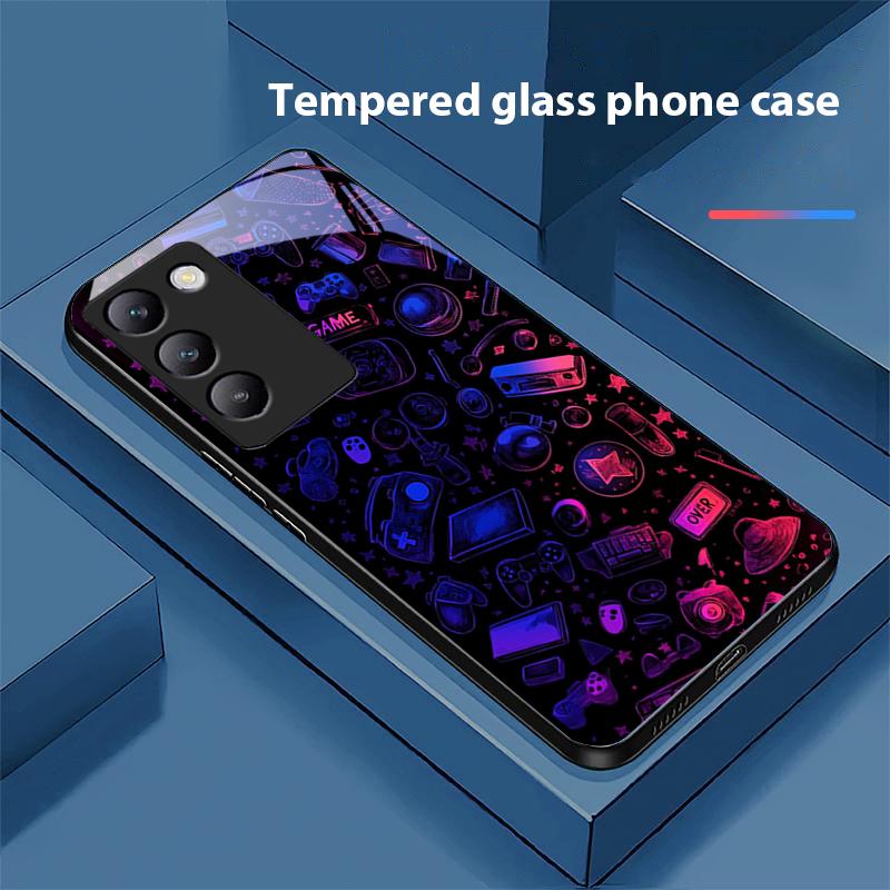 

Dream Space Black For Y72 33S 11 03 36 96 Lite 35 16 Iqoo 12 V40 SE 5G 29 40 21 30 X80 Pro Vivo Tempered Glass Phone Case Black For vivo Y16