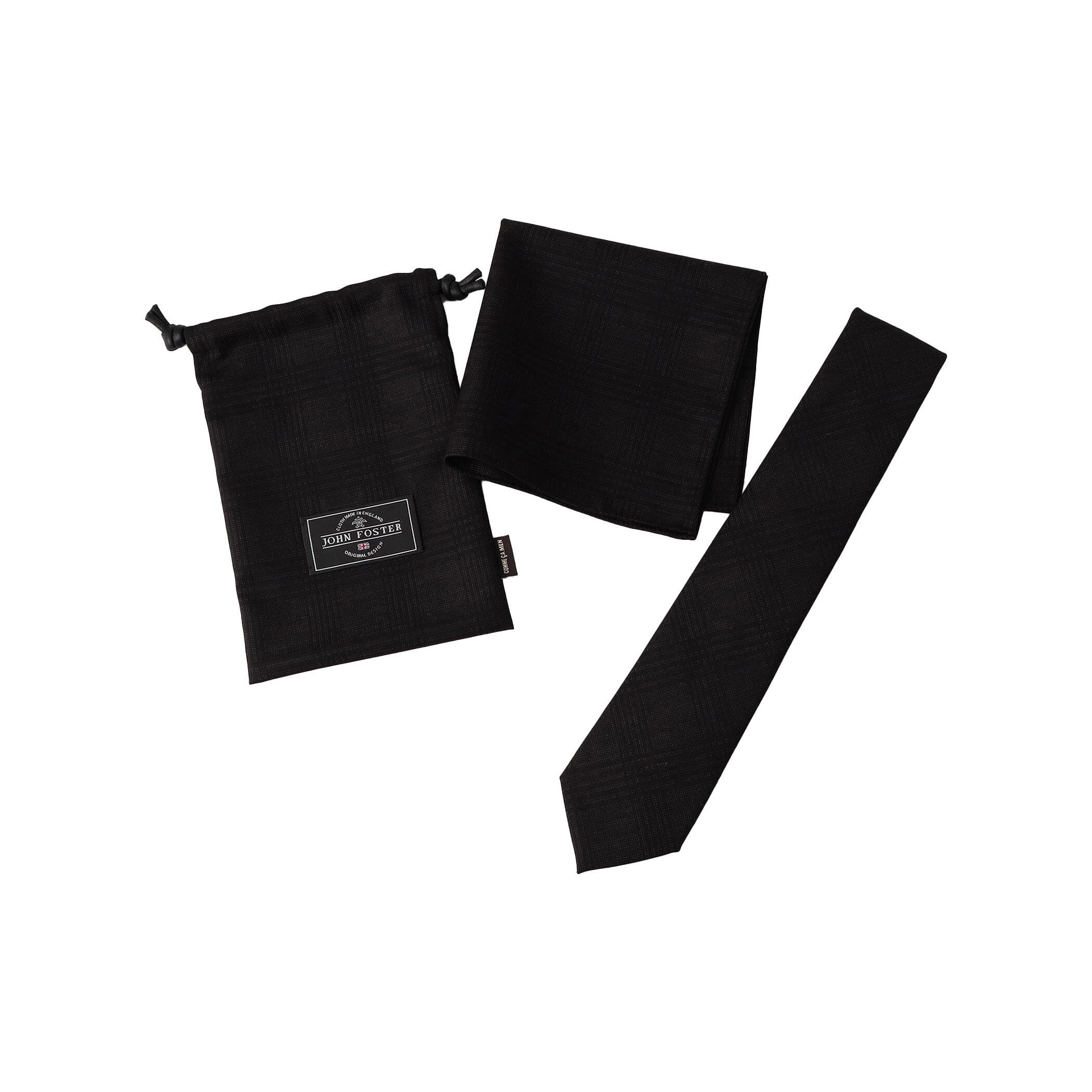 

COMME CA MEN Квадратный и на шнурке Темно-серый [Джон Фостер] Набор из 3 предметов Галстук, Карман, Сумка, 07-66NE11-203 F,