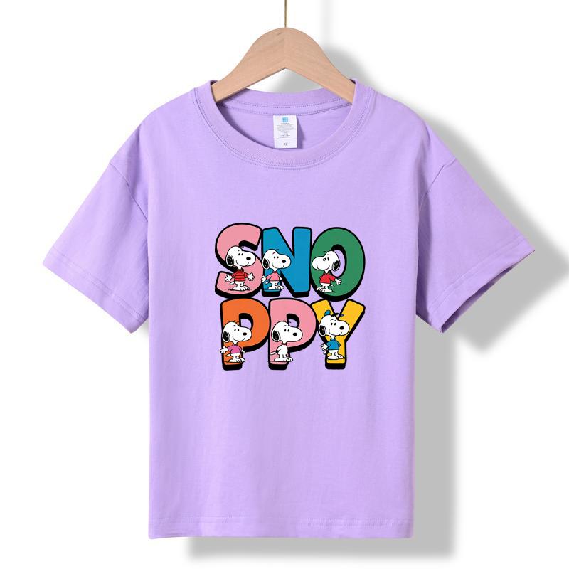 

XH79 MINISO 2026 Summer New Printed Cotton Round Neck T-shirt for Children Aged 1-16, Boys and Girls 150