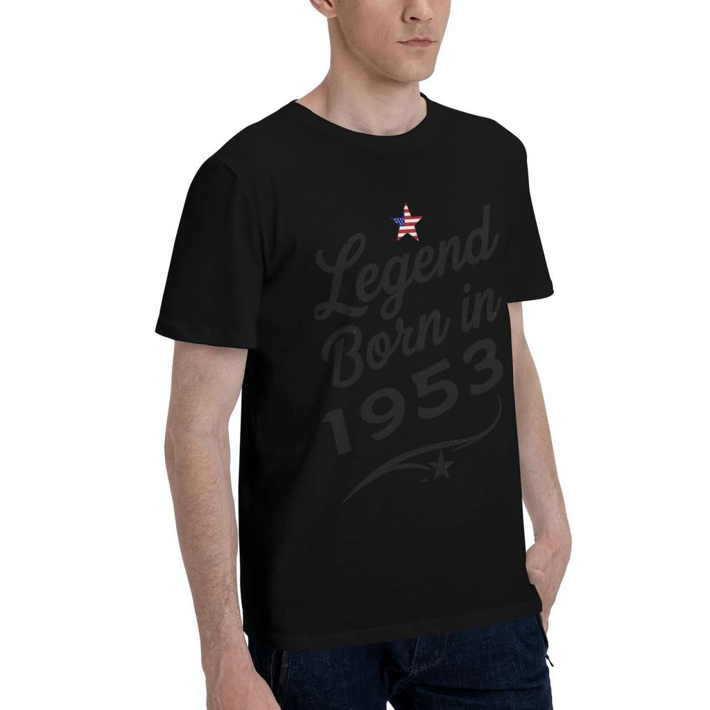 Legend In Born 1953 Print With American Flag Design 100 Cotton Casual Breathable Confortable Cute Mens TShirts Men Clothes