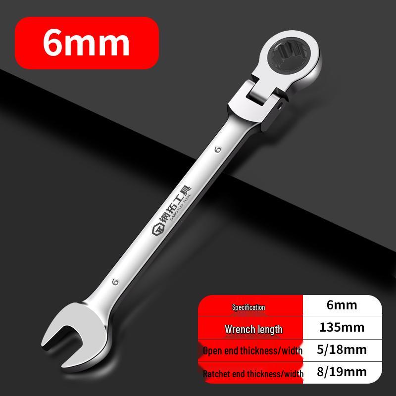 Gantuo Dual-Headed Adjustable Spline Ratchet Wrench Tool