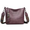2025 Women's Versatile Embroidered Bucket Bag with Wide Strap - Large Capacity Shoulder & Crossbody