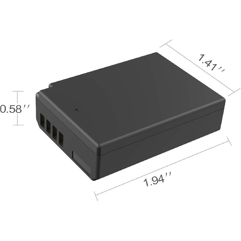 LP LP-E10 Battery Rechargeable, Charger Compatible with Canon EOS Rebel T7, T6, T5, T3, T100, 4000D, 3000D, 2000D, 1500D, 1300D, 1200D, 1100D & More