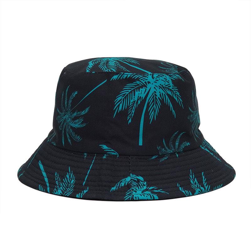 Chapeau de pêcheur grande taille Chapeau Hawaïen réversible Printemps pour hommes Chapeau décontracté Bob Hip Hop Bucket Casquettes pour femmes (as the picture,58CM) black