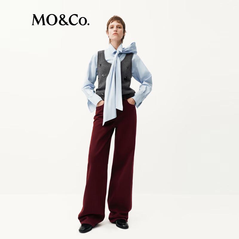 MO&Co. Wool Blend U-Neck Sleeveless Vest