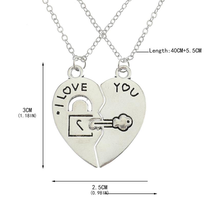 Buy 2PCs/Set Couple Necklace for Women 
