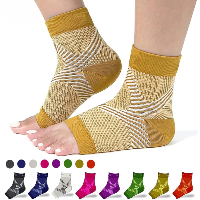 

1 пара компрессионных носков для подошвенного фасциита с рукавами, обеспечивает поддержку свода стопы.