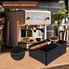 Espresso tapping box, coffee grounds tapping box, with tapping rod and non-slip rubber base, barista espresso tapping box(Black)