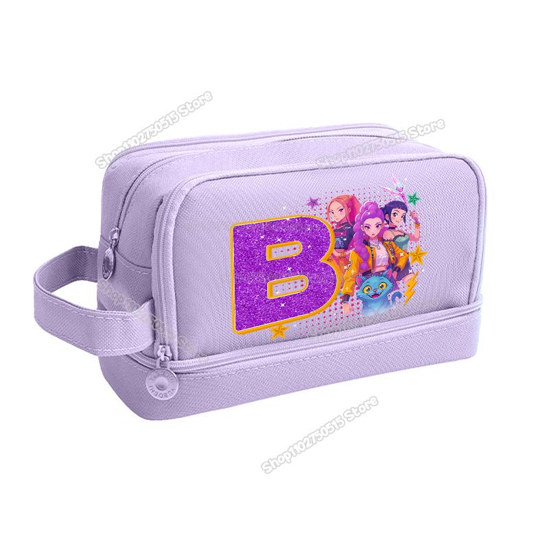Kpop Dämonenjäger Buchstabe A-Z Federmäppchen Rumi Mira Zoey Mädchen Schüler Federmäppchen Große Kapazität Schreibwarenbeutel Schulbedarf