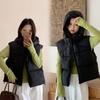 Down cotton vest women's short autumn and winter new student hooded cotton jacket vest cotton vest vest jacket thick