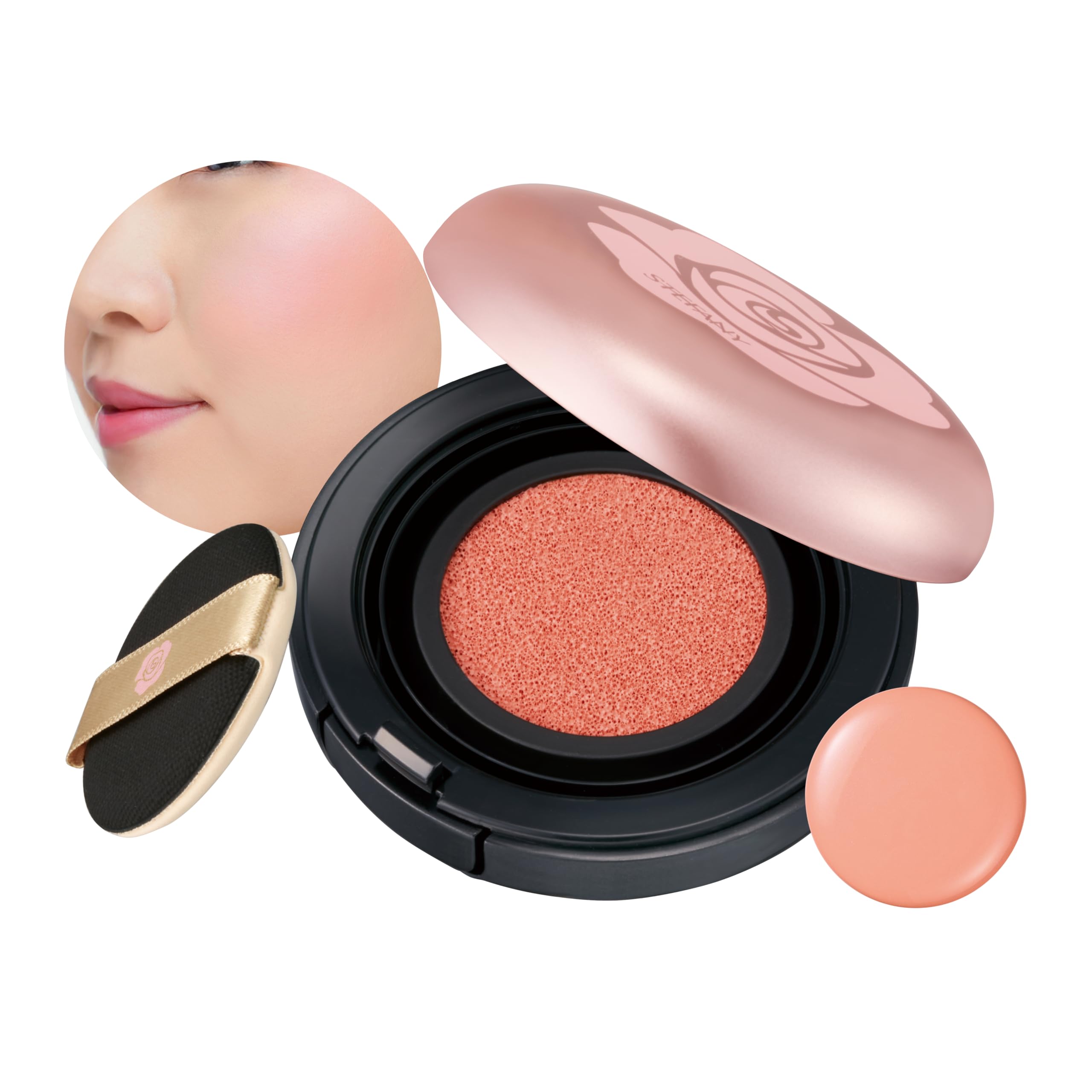 

Ginza Stephanie Cosmetics Cheek Pure Color Cushion Cheek Pink (Adds a touch of pink to a radiant complexion) / Glow / Pore Coverage / Portable
