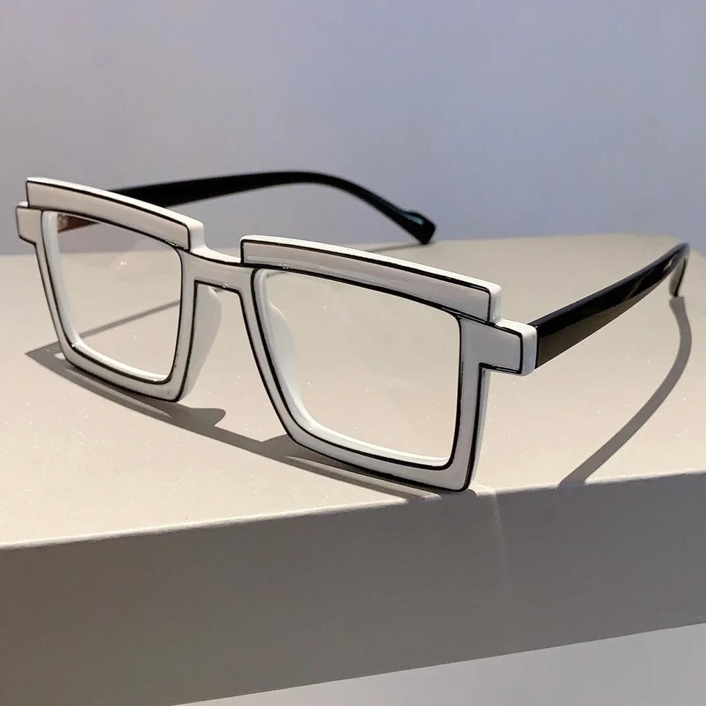 Vintage Square Eyeglasses  New Cute Cartoon Style Blue Light Blocking Spectacles Ins Trendy Optical Computer Eyewear