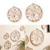 4 Stück Boho Wanddekoration Gewebter Wandkorb Dekoration Handgefertigte Runde Platte Weberei Ornamente Gestrickte Blume Hängende Handarbeiten