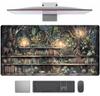 Anime Koi Lotus Gaming-Maus Padoriental Roter Karpfen Blattdruck Glatter Rand Rutschfeste Matte Für Gamer Büro Zuhause Drahtlose Maus Verwendung