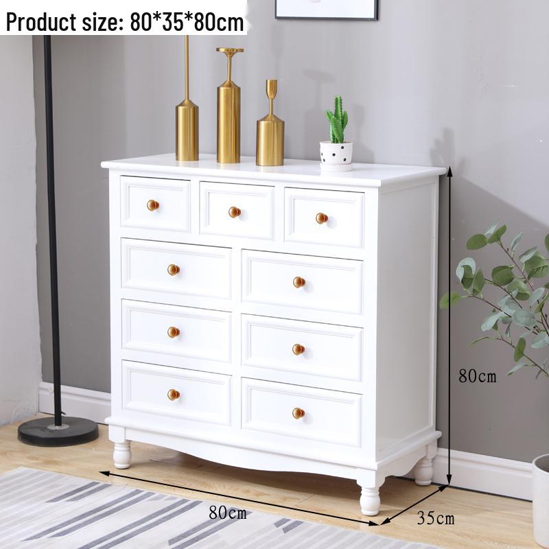 American Solid Wood Five-Drawer Chest - Living Room/Bedroom Storage Cabinet