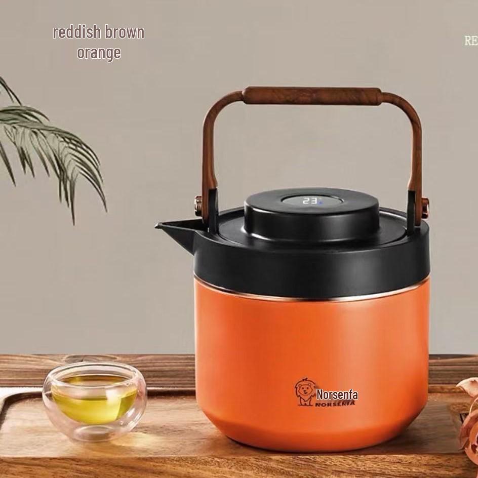 Nuoshenfa Large Capacity Insulated Stainless Steel Water Pot with Handle 1000ml оранжевый