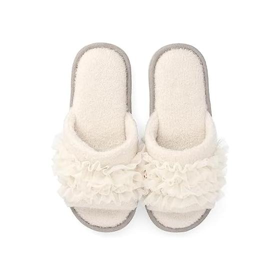 [Francfranc] Francfranc Moist Knit Frill Room Shoes