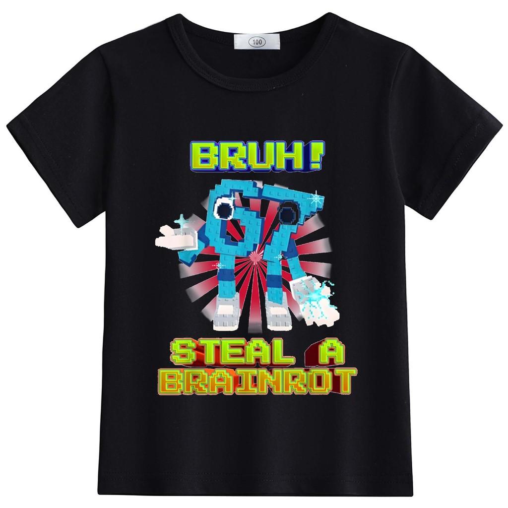 63300 Boys Girls Steal a Brainrot 67 Print Summer T-shirt 100cm