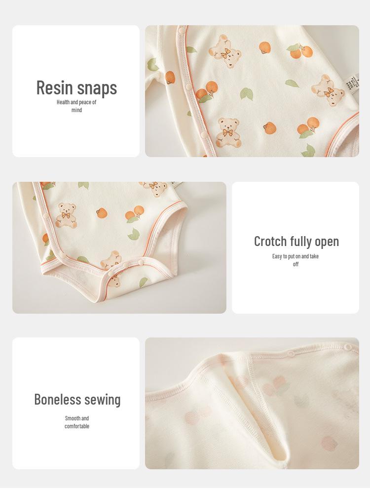 Pure Cotton Long Sleeve Infant Romper - Spring, Autumn & Winter Bodysuit