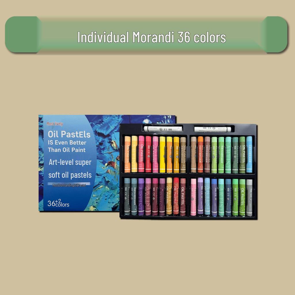 48-Color Super Soft Oil Pastels Set with Scraper - Child's Painting Kit