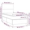 VidaXL Sommier à Lattes de Lit avec Matelas et LED, Lit Rembourré, Lit Simple, Lit Adulte de Chambre à Coucher Intérieur, 3135976