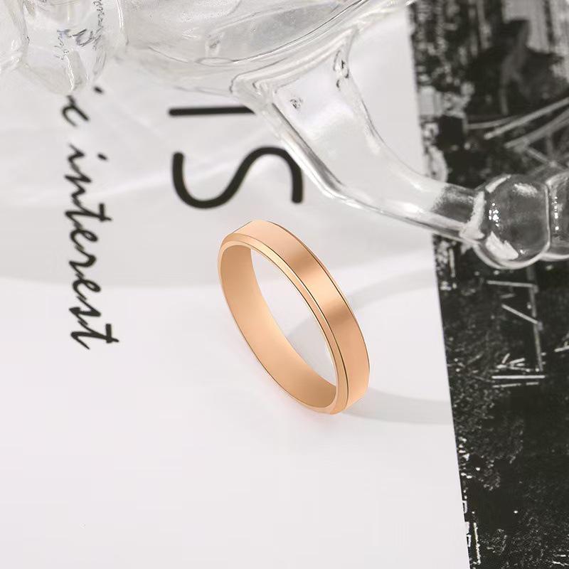 Men's Matte Titanium Steel Ring - Stylish Stainless Steel Design, Popular In Japanese, Korean, European, and American Fashion.