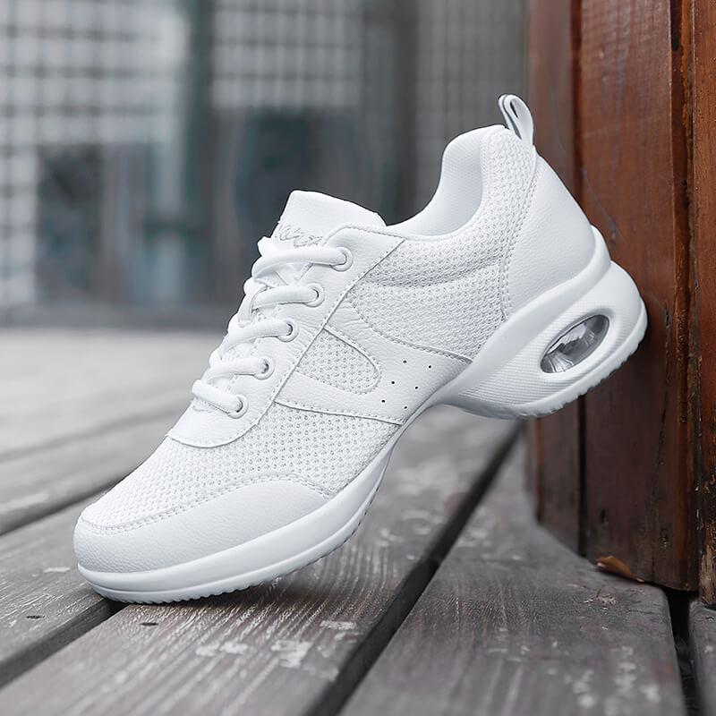 נעלי ריקוד סוליה רכה לנשים רשת נושמת נעלי ספורט ריקוד מודרני כרית אוויר נוחות נעלי אימון ג'אז גובה 5 ס"מ