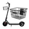 Panier pour Trottinette Électrique Panier Solide en Métal pour Trottinette avec Support Fixe Résistant à la Rouille pour Montage Avant pour Enfants Adultes