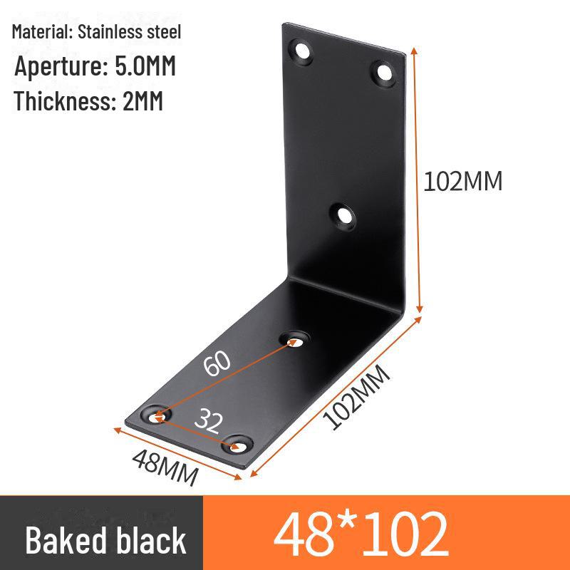 

Кронштейн для полок L-образной формы из нержавеющей стали, соединитель под прямым углом 90 градусов Includes 16mm black screws
