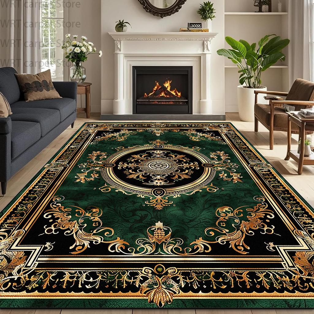 Luxury Persian Living Room Carpet Geometric Design Cover Sofa Area Non-slip Decoration Rugs Dining Room Washable Soft Floor Mat