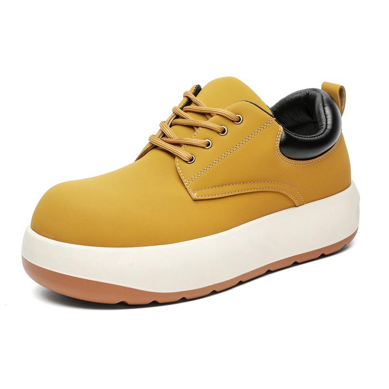 Big Yellow High Top Boots - Cute, Ugly-Cute, Thick Sole, All-Match Men's Footwear, Spring 2025 Edition.
