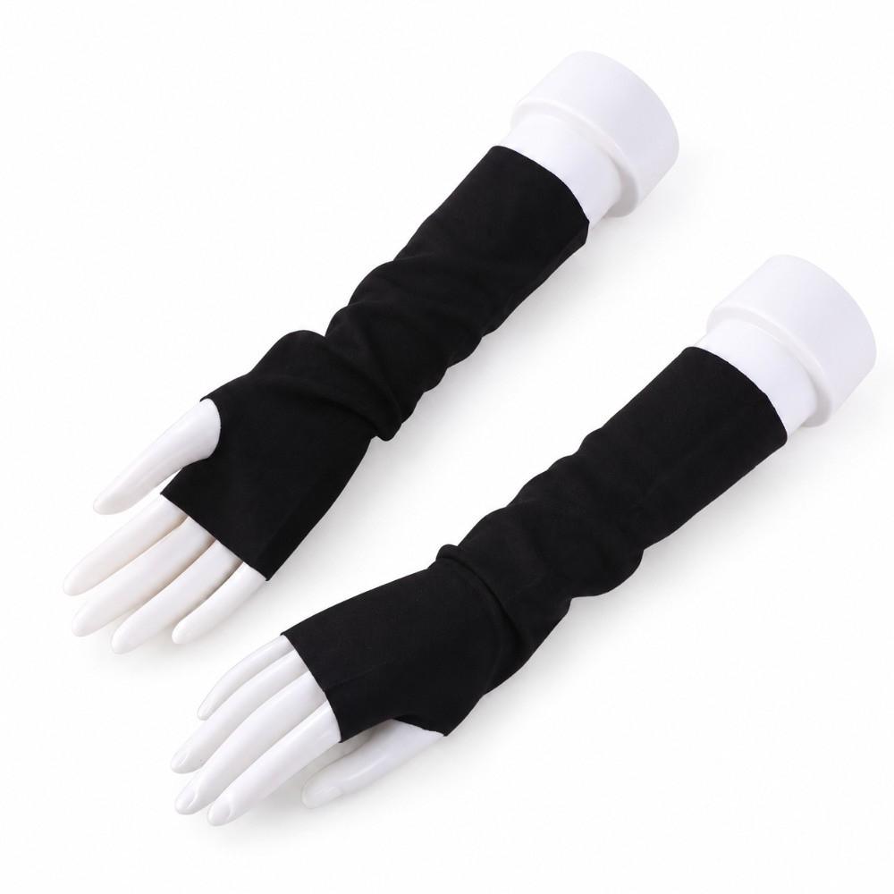 Thin Gloves Fingerless Gloves Soft Half Finger Mittens Comfortable Long Arm Warmers  Casual Wear