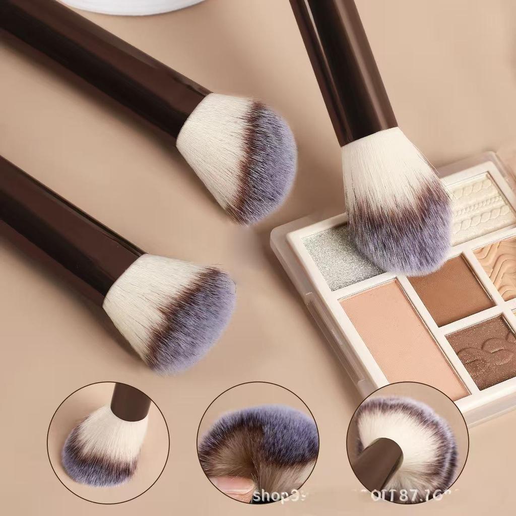 12-teiliges Make-up-Pinsel-Set: Puder- & Lidschattenpinsel mit langem Stiel, Nein. 5, Weiche Borsten.