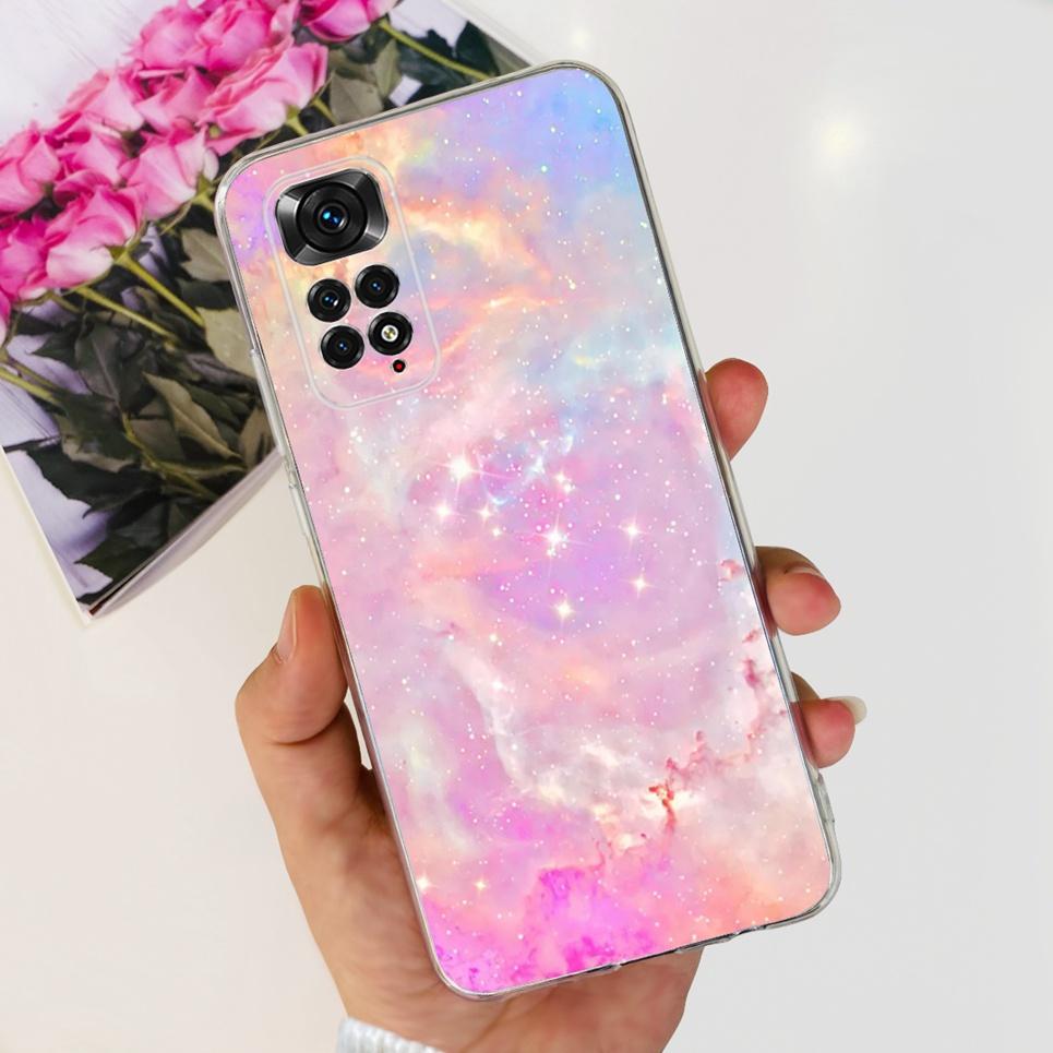 Transparent Soft TPU Coque For Xiaomi Redmi Note 11 Pro 4G 5G Note 11 11s Case Women Girly Fashion Flower Butterfly Funda Shell