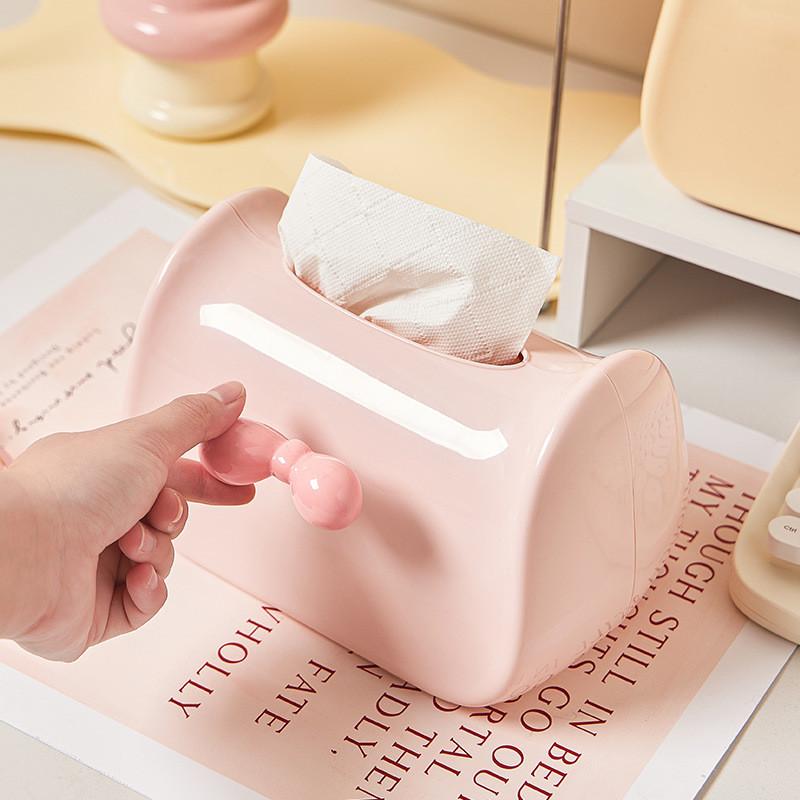 1Pcs Dopamine Tissue Box Living Room Tissue Box Creative High-end Desktop Coffee Table Storage Cute Paper Drawer