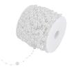 60m roll Grinding Pearl Wire Beads Garland String DIY Wedding Decoration 3mm+8mm(white)