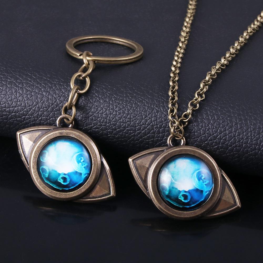 Anime The Promised Neverland Keychain Emma Amulet Eye Shape Pendant Choker Cosplay Props For Man Woman Casual Jewelry