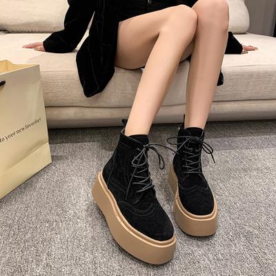 Wildleder Plateau Damen Schnee Stiefeletten Quasten Flats Schuhe Wintermode Neue Marke 2024 Neuer Trend Designer Gemütlich