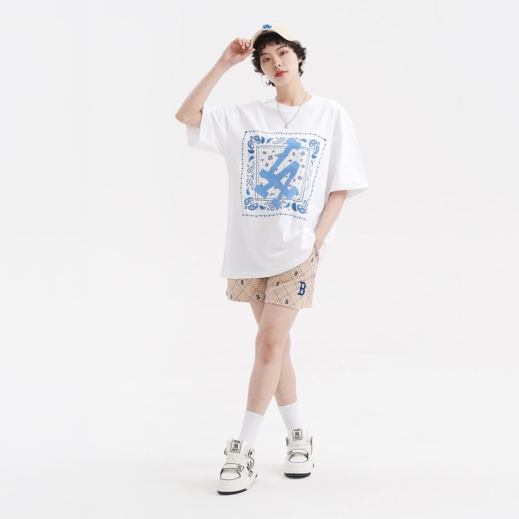 New MLB Los Angeles Dodgers T Shirt Unisex Ecru 3ATSI0133-07WHS