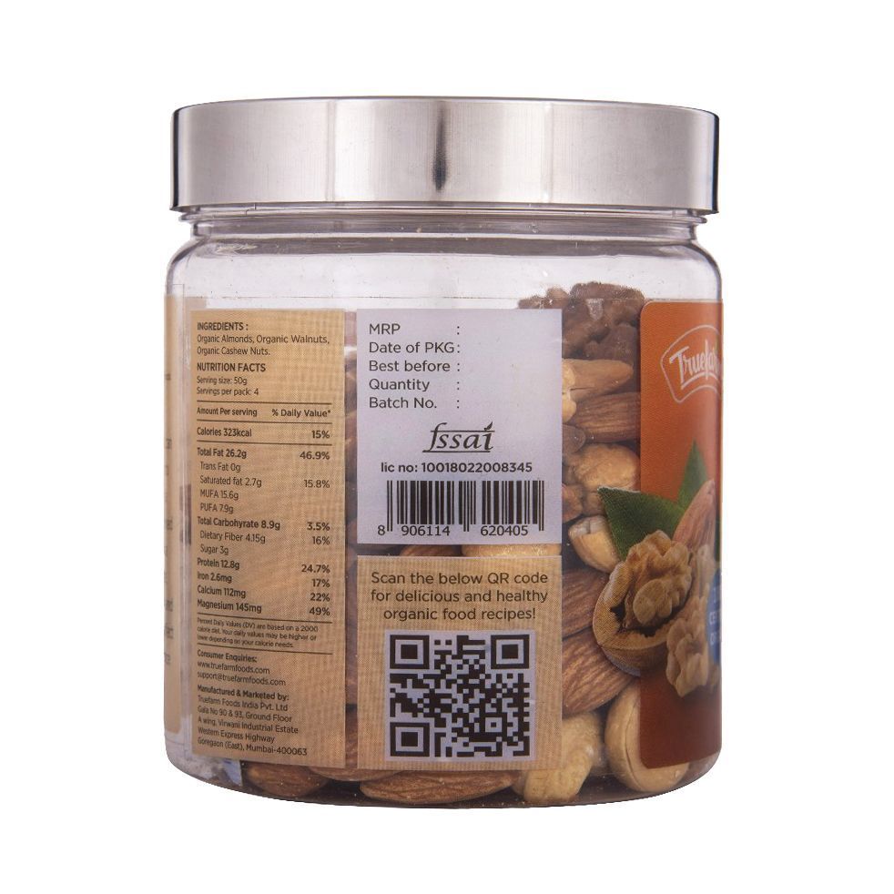 Mix of Nuts (200 G), Organic Mixed Nuts, Truefarm