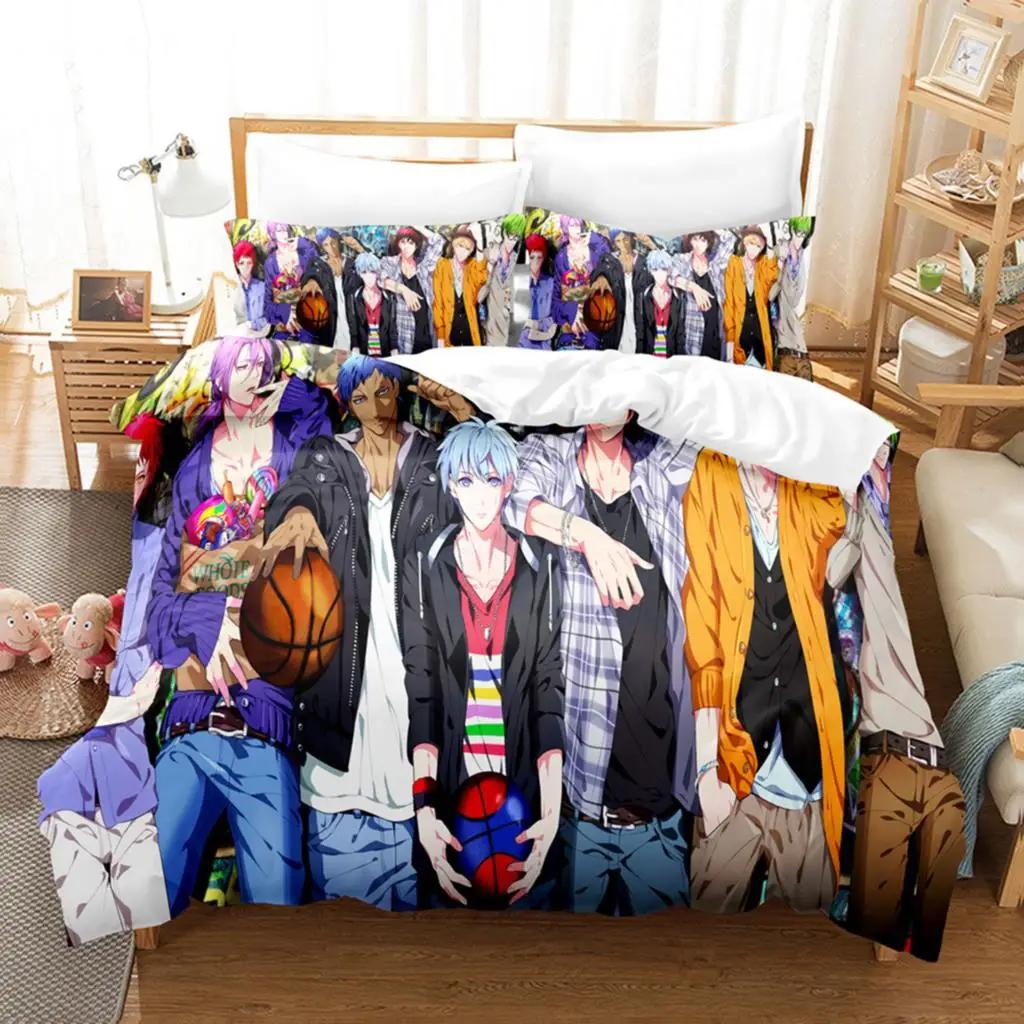 Neues Anime Kurokos Basketball 2 3-teiliges Bettwäsche-Set für Jungen Mädchen Twin Queen Size Bettbezug Kissenbezug Kinder Erwachsene Heimtextilien
