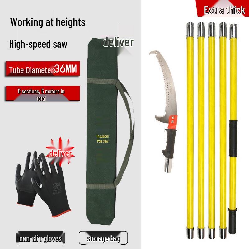 Telescopic Insulated Pruner: Multifunctional High Branch Hand Saw for Safe Tree Trimming