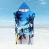 Seaside View Bathrobe Beach Towels Quick-Drying Bath Towels Microfiber Hooded Cloak Swim Surf Adult Poncho Enjoy Summer Holiday