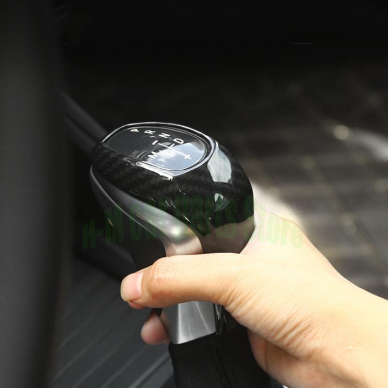 Carbon-Faser-Schaltknauf-Hülsen-Knopfabdeckungen-Aufkleber für den Innenraum des BMW X1 F48 2016