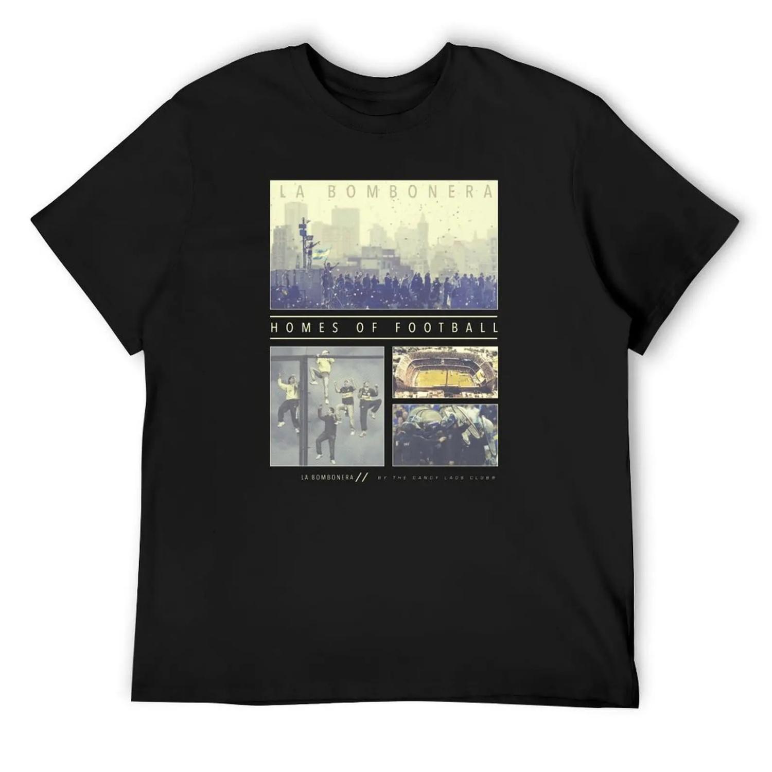 Homes Of Football La Bombonera T-Shirt blacks sports fans Aesthetic clothing man t shirt mens workout shirts S