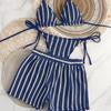 Lace Up Bikini Bathing Suit Sleeveless Knitting Swimsuit Fashion 3 in 1 Swimwear Set  Beach