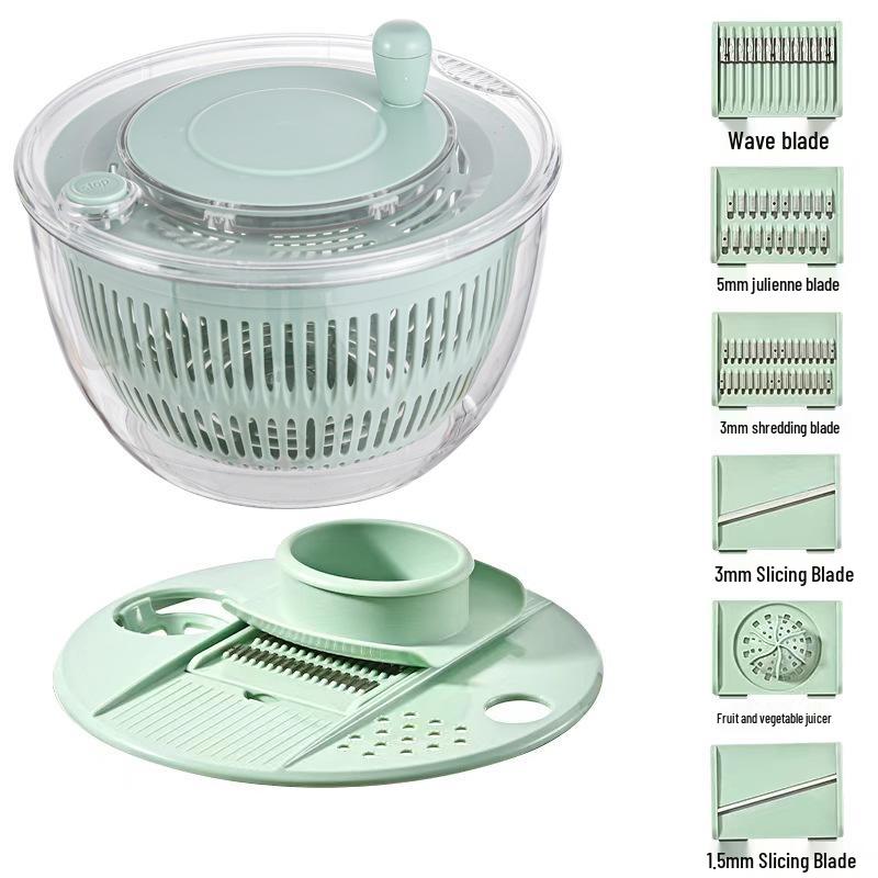 Multifunctional Vegetable Cutter & Salad Spinner with Large Capacity