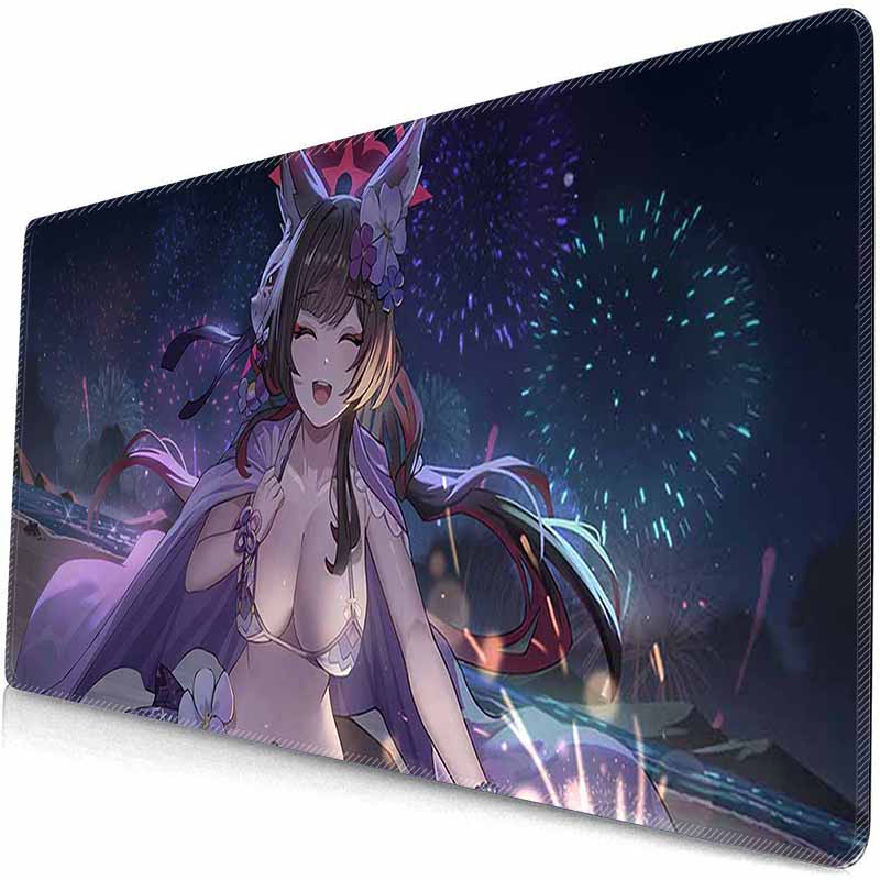 Wakamo Kosaka Anime BA  Mouse Pad XXL Gaming Mousepad HD Gamer Accessories Large B-Archive MousePads PC Carpet With Backlit