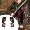 2 Pieces Medieval Shoulder Pads Gothic Steampunk Men Adjustable Strap Costume Retro Embossing Rivets
